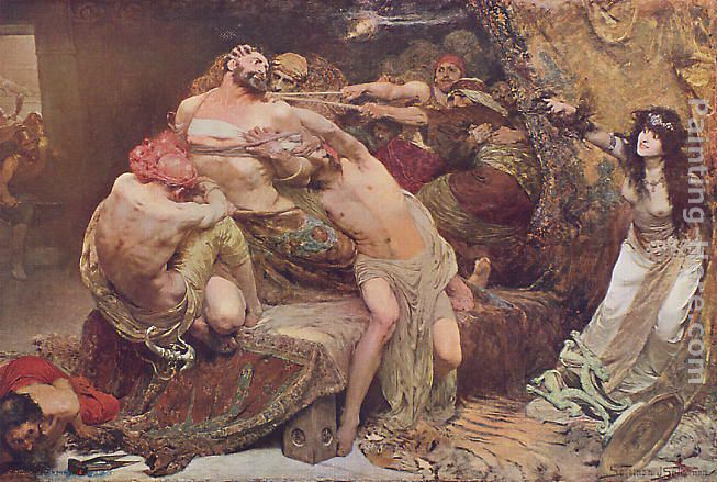 Samson and Delilah painting - Solomon Joseph Solomon Samson and Delilah art painting